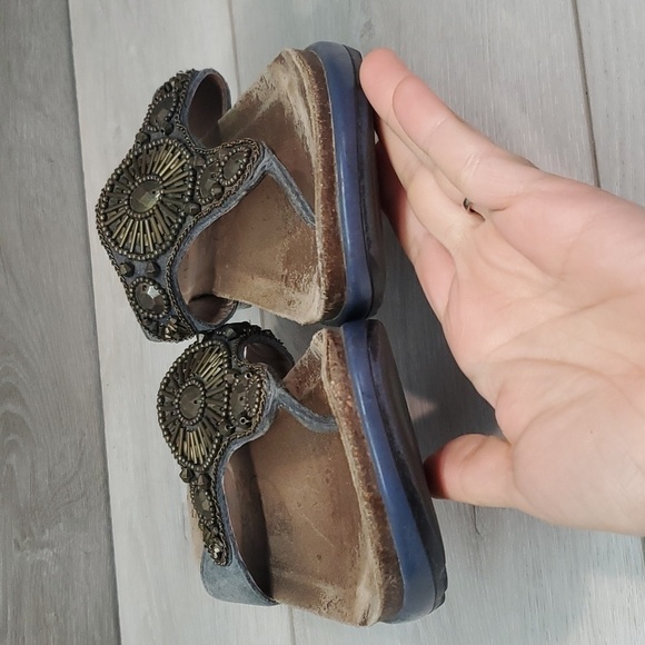 Dansko Women Pamela Comfort Leather Thong Wedge Sandals shoes sz 38/7.5-8 - Picture 5 of 13